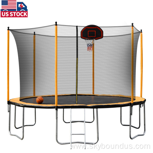 Round Recreational 12 feet Trampolines Ladder